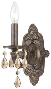 Paris Market 1 Light Golden Teak Crystal Venetian Bronze Wall Mount (5021-VB-GT-MWP) Paris Market 1 Light Golden Teak Crystal Venetian Bronze Wall Mount (5021-VB-GT-MWP)