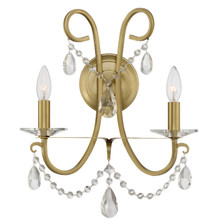 Othello 2 Light Vibrant Gold Sconce (6822-VG-CL-MWP) Othello 2 Light Vibrant Gold Sconce (6822-VG-CL-MWP)