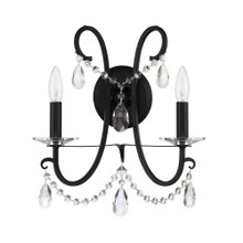 Othello 2 Light Black Sconce (6822-MK-CL-MWP) Othello 2 Light Black Sconce (6822-MK-CL-MWP)
