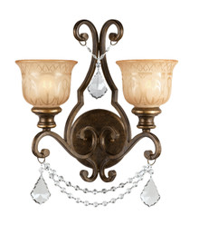 Norwalk 2 Light Bronze Sconce (7502-BU-CL-S) Norwalk 2 Light Bronze Sconce (7502-BU-CL-S)