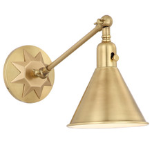 Morgan 1 Light Aged Brass Sconce (MOR-8800-AG) Morgan 1 Light Aged Brass Sconce (MOR-8800-AG)