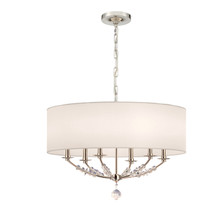 Mirage 6 Light Nickel Drum Shade Chandelier (8006-PN) Mirage 6 Light Nickel Drum Shade Chandelier (8006-PN)