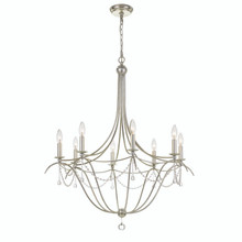 Metro 8 Light Crystal Beads Silver Chandelier (428-SA) Metro 8 Light Crystal Beads Silver Chandelier (428-SA)