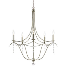 Metro 5 Light Crystal Silver Chandelier (435-SA) Metro 5 Light Crystal Silver Chandelier (435-SA)