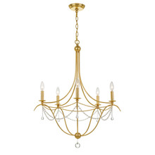 Metro 5 Light Antique Gold Chandelier (425-GA) Metro 5 Light Antique Gold Chandelier (425-GA)