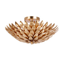 Broche 4 Light Antique Gold Flush Mount (505-GA)
