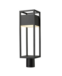 Barwick 1 Light Outdoor Post Mount Fixture in Black (585PHMR-BK-LED)