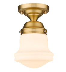 Vaughn 1 Light Flush Mount in Heritage Brass (735F1-HBR)