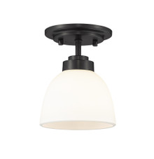 Ashton 1 Light Flush Mount in Matte Black (443F1-MB)