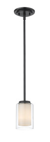 Willow 1 Light Mini Pendant in Matte Black (426MP-MB)