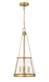 Prescott 3 Light Pendant in Rubbed Brass (341P12-RB)