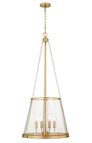 Prescott 4 Light Pendant in Rubbed Brass (341P18-RB)