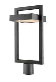 Luttrel 1 Light Outdoor Post Mount Fixture in Black (566PHBR-BK-LED)