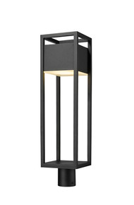 Barwick 1 Light Outdoor Post Mount Fixture in Black (585PHBR-BK-LED)