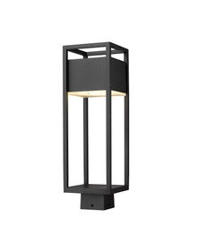 Barwick 1 Light Outdoor Post Mount Fixture in Black (585PHMS-BK-LED)