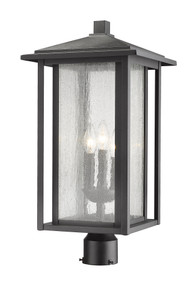 Aspen 3 Light Outdoor Post Mount Fixture in Black (554PHXLR-BK)