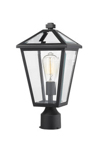 Talbot 1 Light Outdoor Post Mount Fixture in Black (579PHMR-BK)