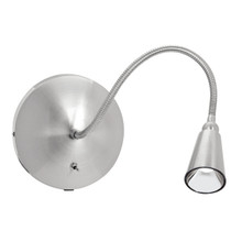 Bunk Brushed Steel Gooseneck LED Wall Reading Light (62089LED-BS)