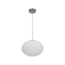 Callisto Brushed Steel LED Pendant (50180LEDDLP-BS/OPL)