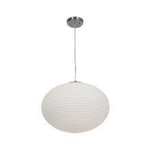 Callisto Brushed Steel LED Pendant (50181LEDDLP-BS/OPL)