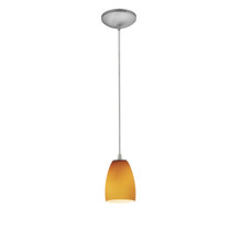 Sherry Brushed Steel Pendant (28069-1C-BS/AMB)