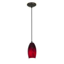 Merlot Oil Rubbed Bronze LED Pendant (28011-3C-ORB/RUSKY)