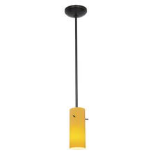 Cylinder Oil Rubbed Bronze Pendant (28030-1R-ORB/AMB)