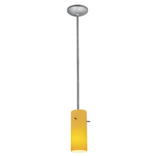 Cylinder Brushed Steel Pendant (28030-1R-BS/AMB)
