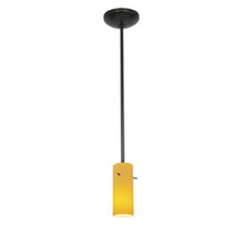 Cylinder Oil Rubbed Bronze LED Pendant (28030-3R-ORB/AMB)