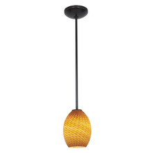 Brandy FireBird Oil Rubbed Bronze LED Pendant (28023-3R-ORB/AMBFB)