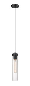 Beau 1 Light Pendant in Matte Black (740P-MB)