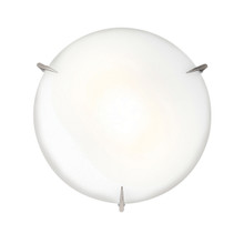 Zenon Brushed Steel Flush Mount (20661-BS/OPL)