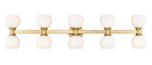 Artemis 10 Light Vanity in Modern Gold (494-10V-MGLD)