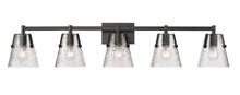 Analia 5 Light Vanity in Matte Black (1101-5V-MB)
