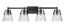 Analia 4 Light Vanity in Matte Black (1101-4V-MB)