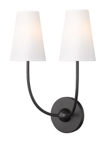 Shannon 2 Light Wall Sconce in Matte Black (3040-2S-MB)