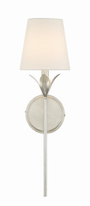 Broche 1 Light Antique Silver Wall Mount (531-SA)