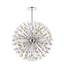 Vera 44 Inch Crystal Starburst Round Pendant In Chrome (2500D44C)