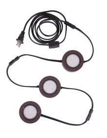 2.75" LED Under Cabinet Puck in Bronze, 3 pack (CPK1103-BZ-LED)