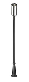 Leland 1 Light Outdoor Post Mounted Fixture in Sand Black (5005PHB-5011P-BK-LED)