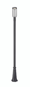 Leland 1 Light Outdoor Post Mounted Fixture in Sand Black (5005PHM-5011P-BK-LED)
