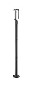 Leland 1 Light Outdoor Post Mounted Fixture in Sand Black (5005PHM-5012P-BK-LED)