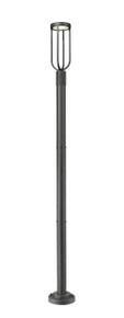 Leland 1 Light Outdoor Post Mounted Fixture in Sand Black (5005PHM-567P-BK-LED)