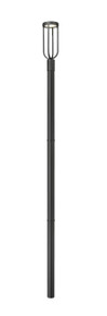 Leland 1 Light Outdoor Post Mounted Fixture in Sand Black (5005PHM-5009P96-BK-L)