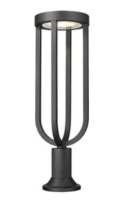 Leland 1 Light Outdoor Pier Mounted Fixture in Sand Black (5005PHB-553PM-BK-LED)
