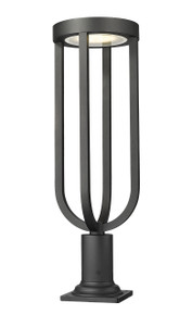 Leland 1 Light Outdoor Pier Mounted Fixture in Sand Black (5005PHB-533PM-BK-LED)