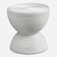 Bongo White Rattan Side Table (23801)