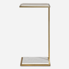 Elevate White Marble Drink Table (22943)
