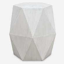 Volker White Geometric Accent Table (25273)