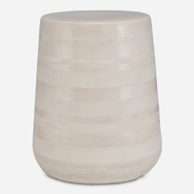 Desert Plains White Glaze Garden Stool (22988)